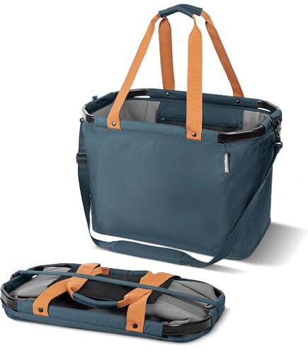 Amazon.com - CleverMade Collapsible Canvas Tote Bag, 8 Gal, Navy